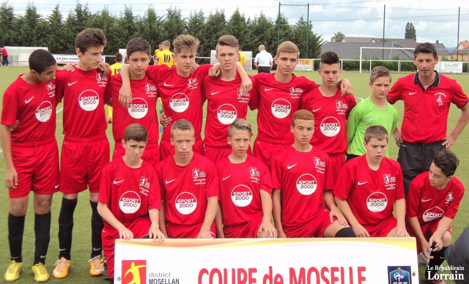 Les U15 merlebachois, vainqueurs de la Coupe de Moselle.